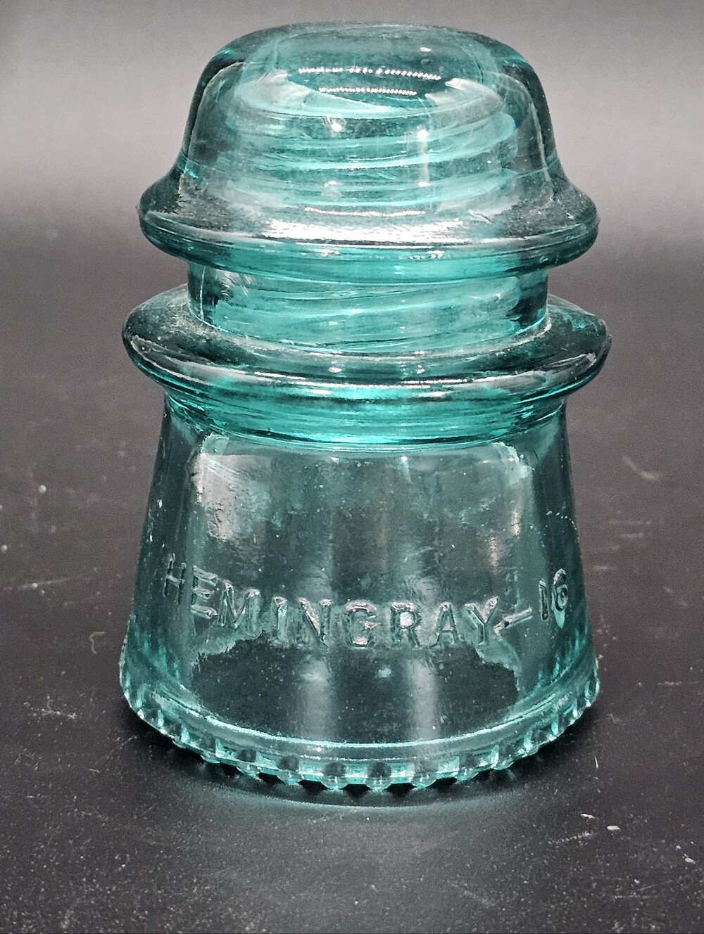 Hemingray No. 16 Aqua Glass Insulator